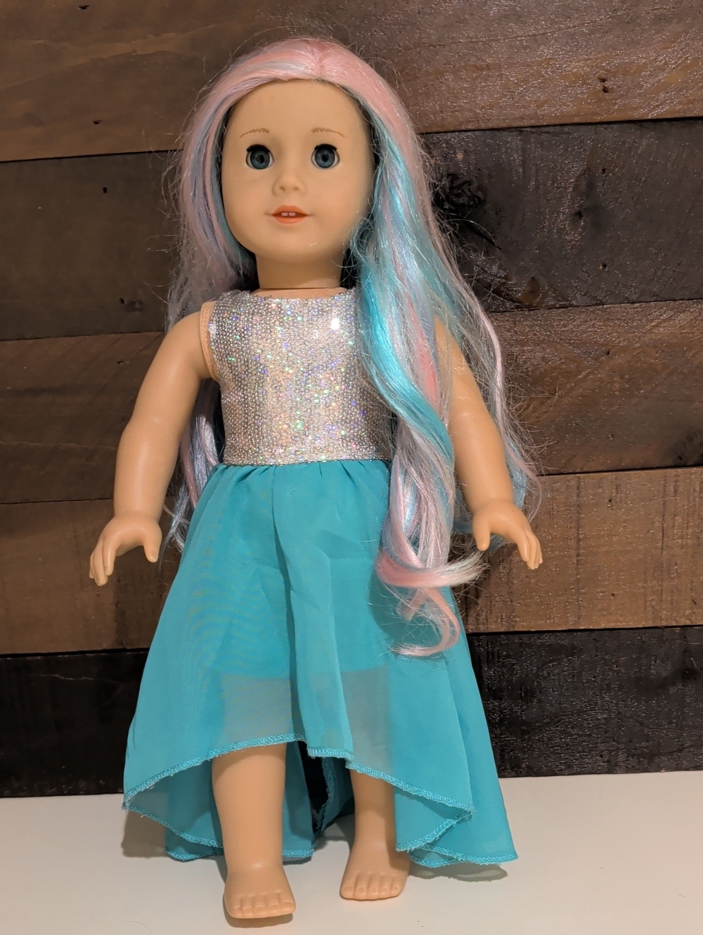 American Girl Truly Me #88  Pastel-pink- Blue Hair Fashion Doll 18"X6.5" - Picture 2 of 9